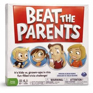 Beat The Parents Board Game Spin Master Family Trivia Game Kids vs Adults 6+ NEW